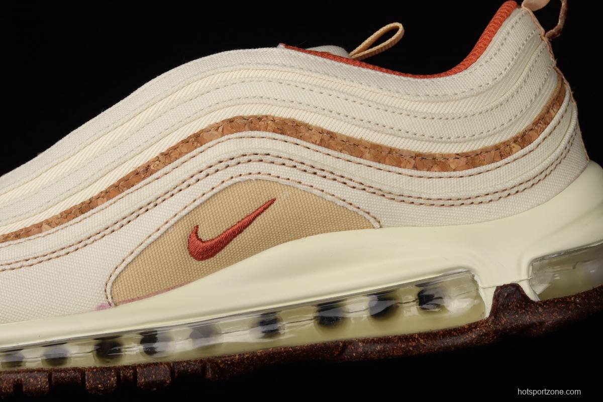 NIKE Air Max 97 SE bullet milk tea embroidered air cushion running shoes DC3986-100