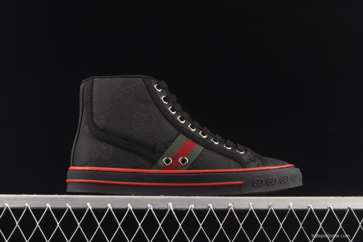Gucci Tennis 1977 Print Sneaker official website with the same high-top canvas printed retro leisure sports shoes