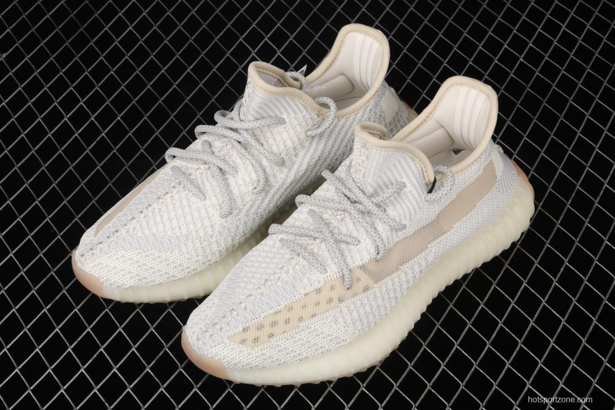 Adidas Yeezy 350 Boost V2 FU9161 Darth Coconut 350 second generation beard white hollowed-out angel color BASF Boost original