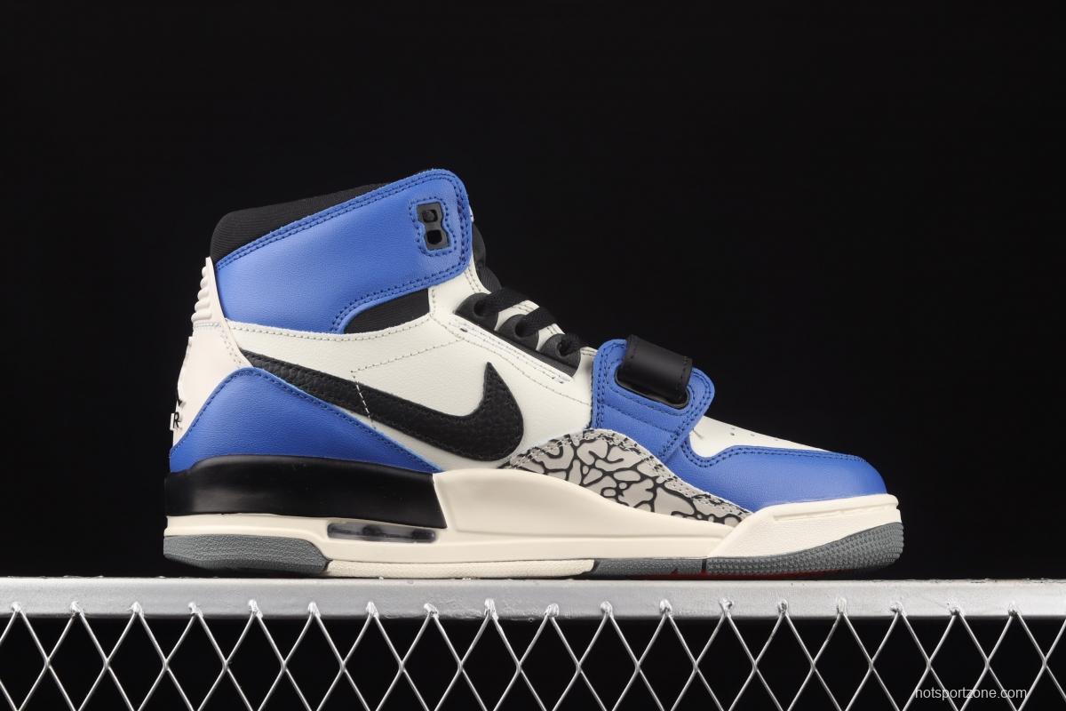 Jordan Legacy 312 white and blue color Velcro three-in-one board shoes AQ4160-104