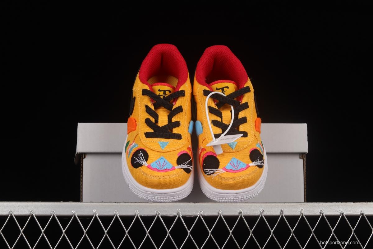 NIKE Air Force 1'07 TD New Year Tiger Canvas Size Kids DQ5072-701