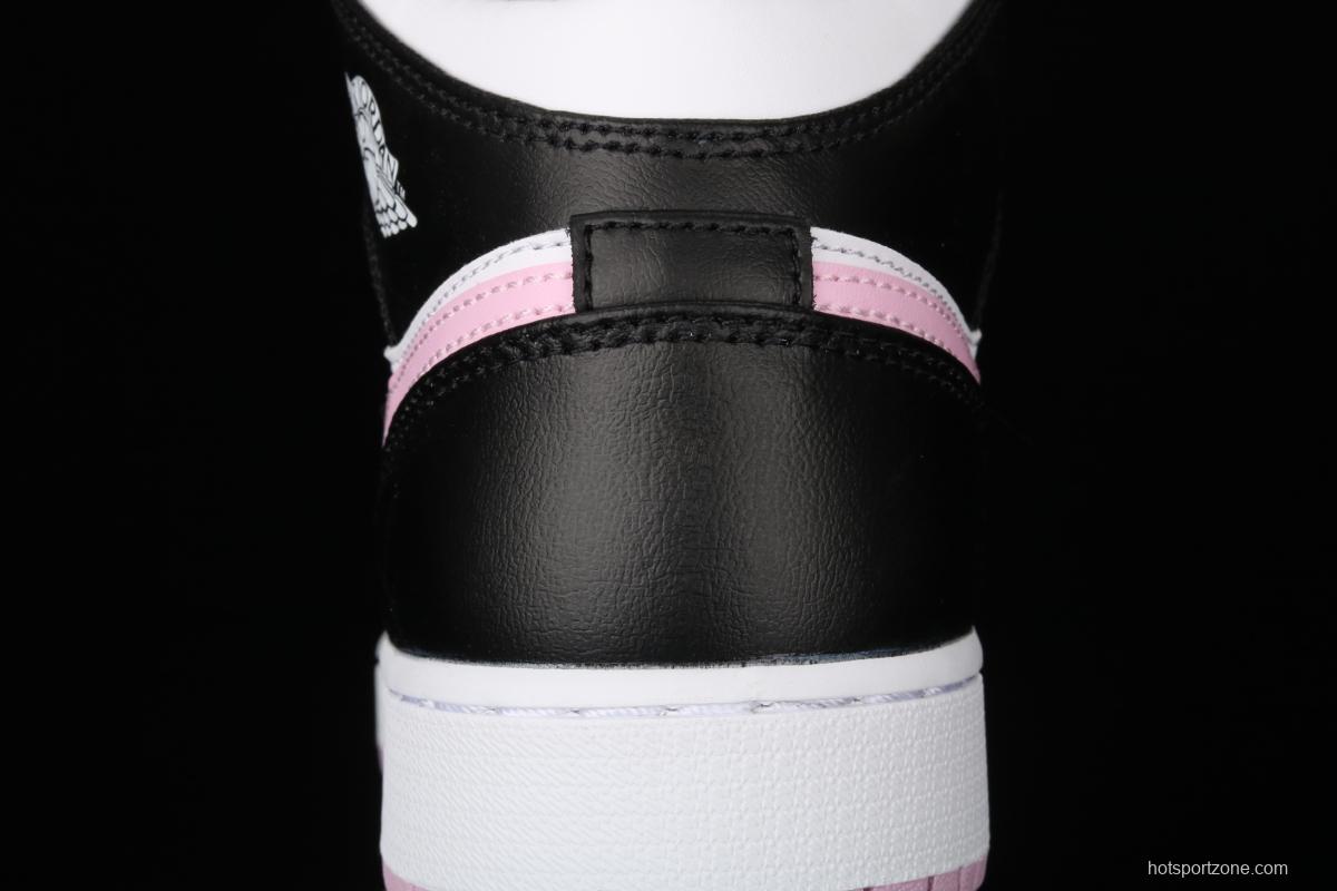 Air Jordan 1 Mid GS Panda Zhongbang Basketball shoes 555112-103