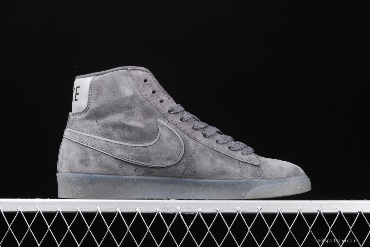 Reigning Champ x NIKE Blazer Mid Retro defending champion joint top suede 3M reflective high upper shoes 371761-900