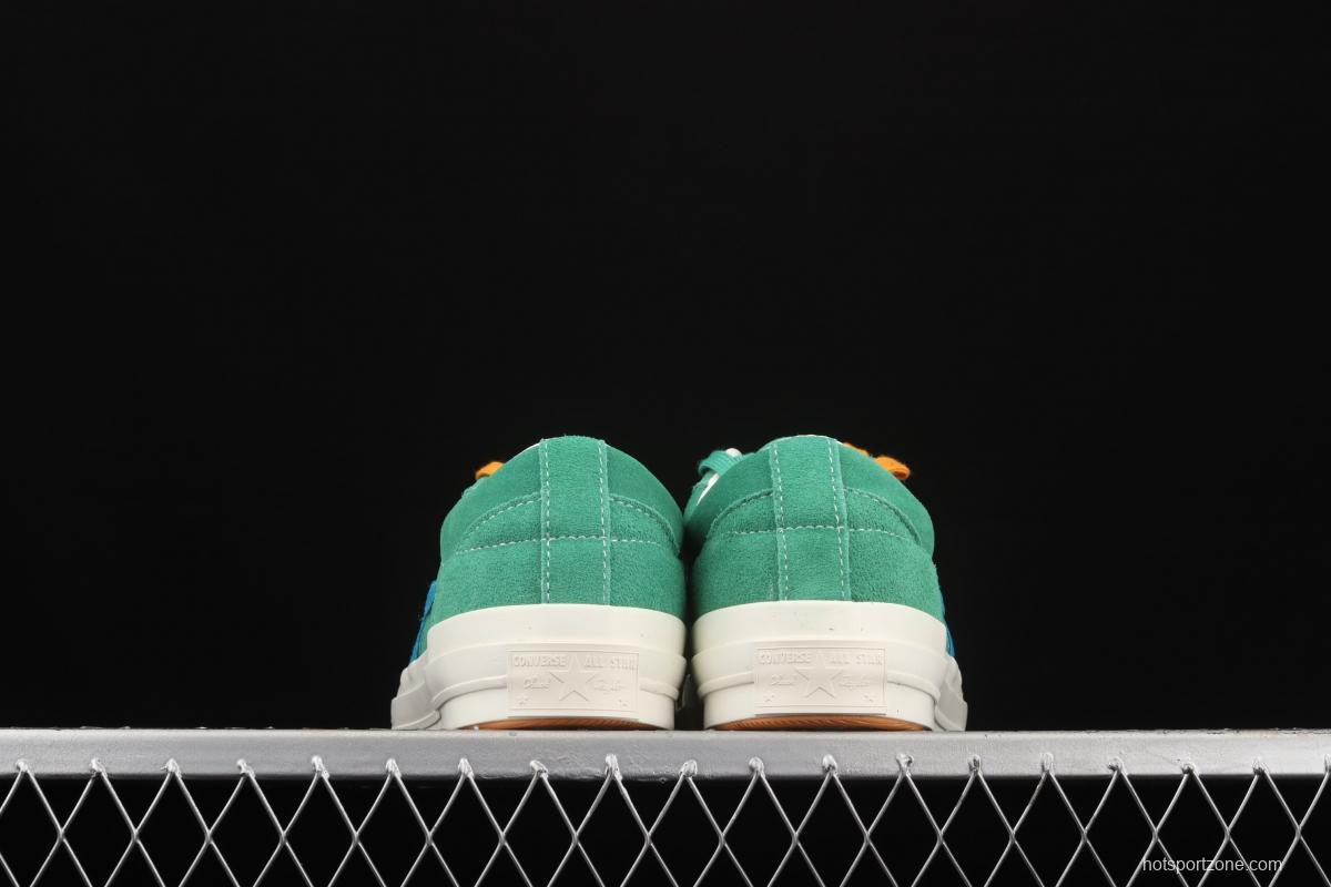 Creator x Converse One Star Ox Golf Le Fleur TTC co-signed green floret 2.0 suede low upper shoes 160322C