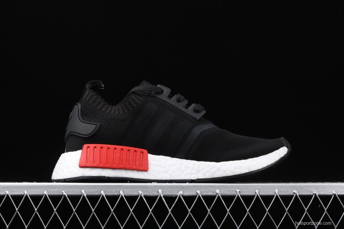 Adidas NMD_R1 Boost competes for S79168 black, blue and red color matching. Dongguan original large particles feel super soft.