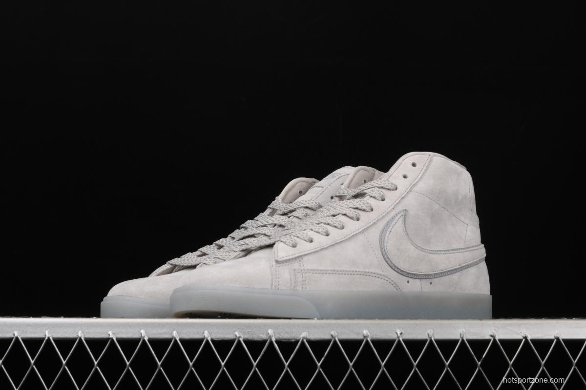 Reigning Champ x NIKE Blazer Mid Retro defending champion joint top suede 3M reflective high-top board shoes AV9375-005