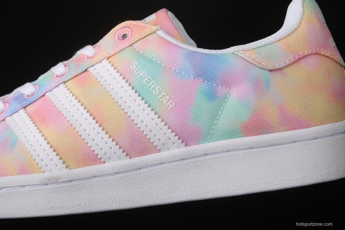 Adidas Superstar Originals Superstar FY1268 Rainbow 3D painted Shell head Classic Leisure Sports Board shoes