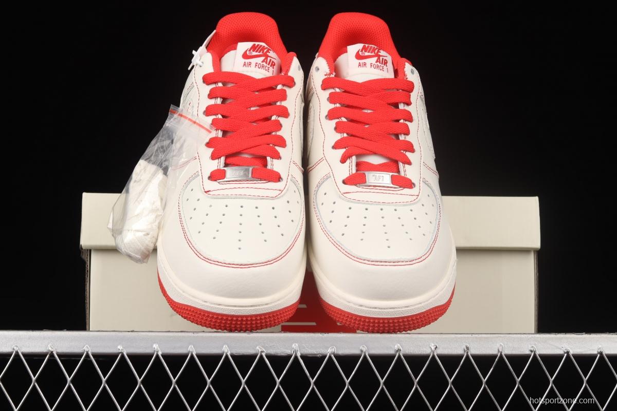 Undefeated x NIKE Air Force 1o07 Low low-top casual board shoes UN1315-801co-branded in white and red