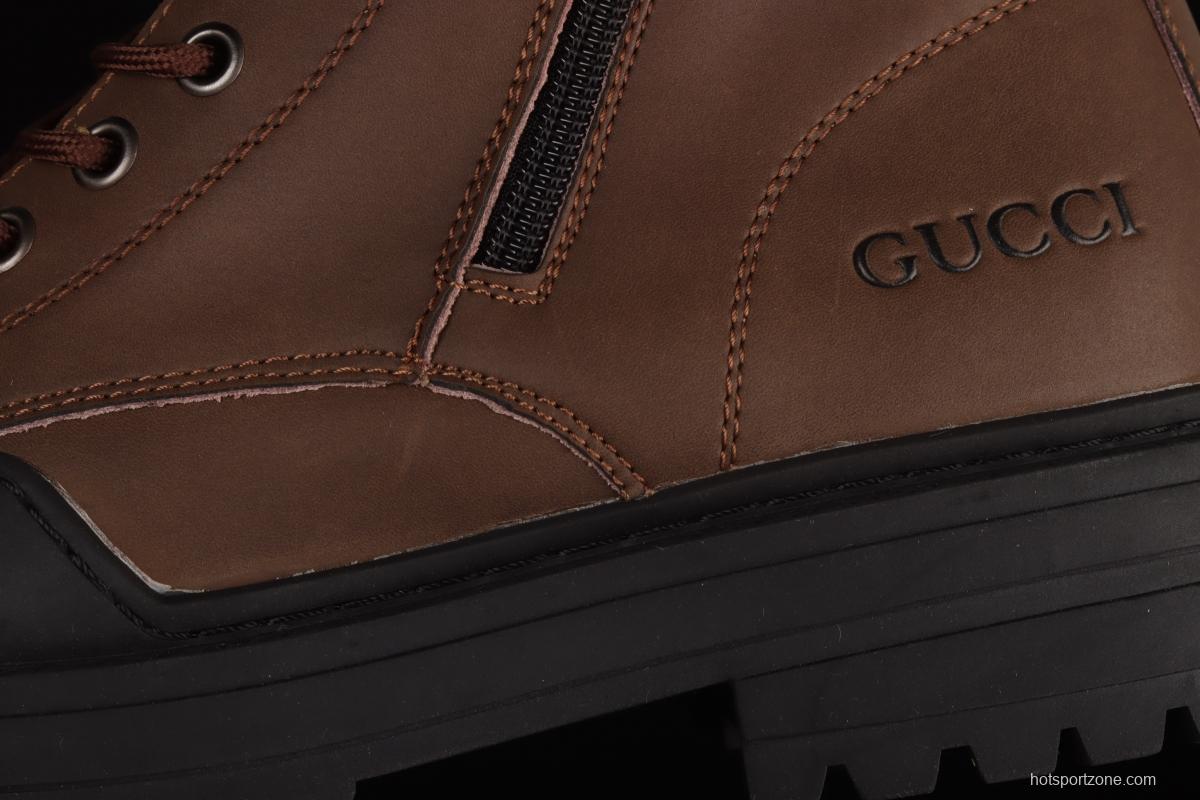Gucci Screener GG High-Top Sneaker Gucci retro college style leisure Martin boots 02JPO605533