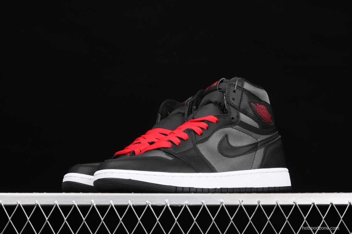 Air Jordan 1 Retro High OG black and red silk high top basketball shoes 555088-060