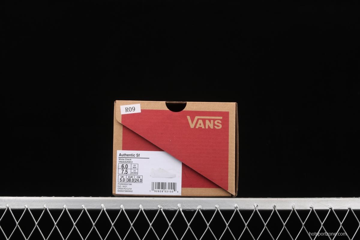 Vans Authentic SF checkerboard wavy lines low upper board shoes VN0A3IUNW51