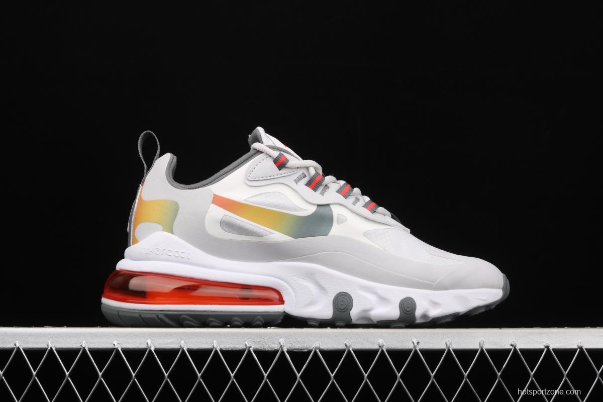 NIKE Air Max 270React new high-frequency mesh function half-palm air cushion cushioning running cloth shoes CD6615-100
