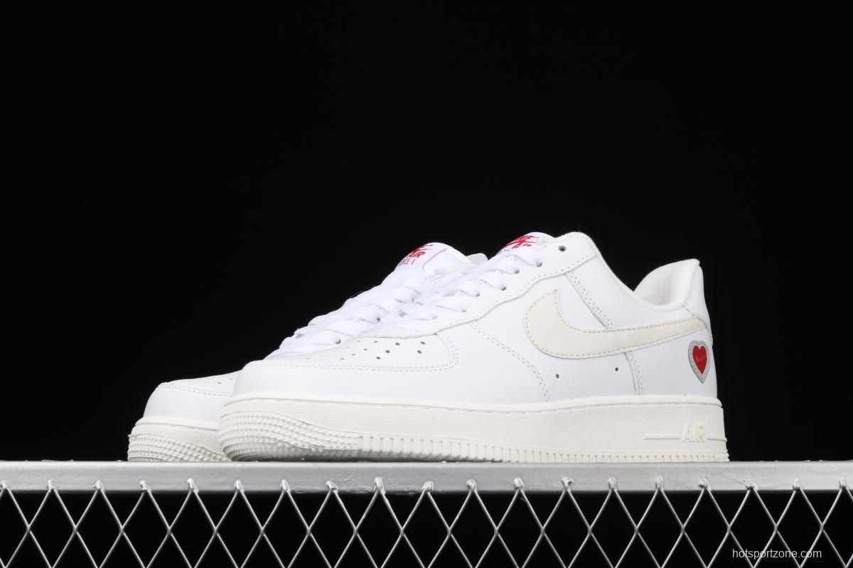 NIKE Air Force 1 ValentineSDAY Valentine's Day Limited low-end fashion leisure sports board shoes DD7117-100