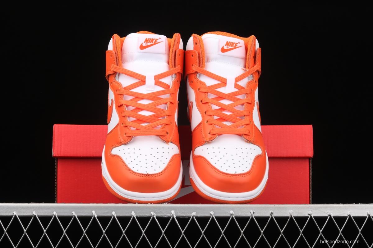 NIKE SB DUNK High Retro Orange Blaze 2021 edition white orange dunk series high top leisure sports skateboard shoes DD1399-101,