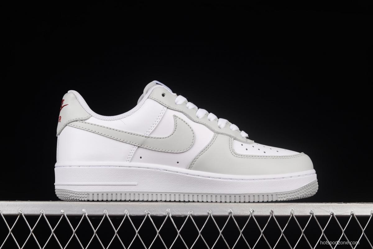 NIKE Air Force 1x07 Low gray-and-white color matching low-top casual board shoes AA6902-201