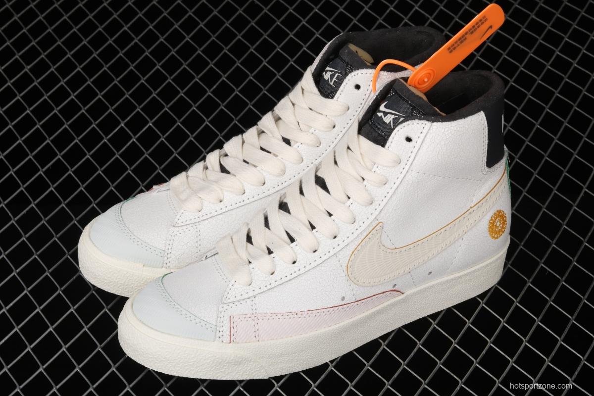 NIKE Blazer Mid '1977 Vintage Day Of The Classic Trail Blazers High Band Leisure Sports Board shoes DC5185-133