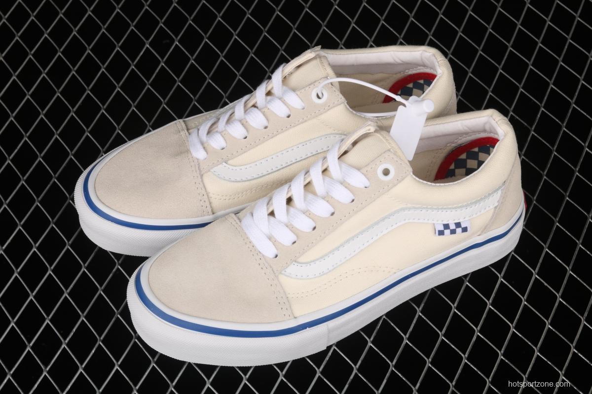 Vans Skate Classics Old Skool series rice-white low-top casual board shoes VN0A5FCBOFW