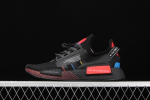 Adidas NMD R1 Boost V2 FY1452 second generation elastic knitted surface popcorn running shoes