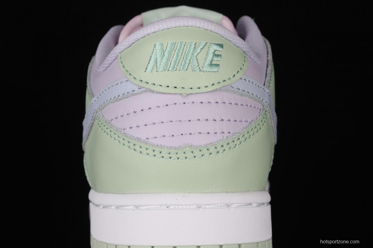 NIKE SB DUNK Low Prm white light purple color SB buckle rebound fashion leisure board shoes DD1503-600