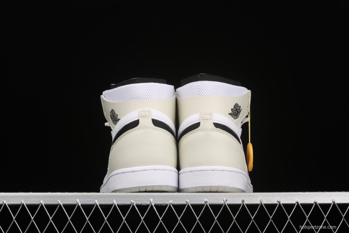 Air Jordan 1 Zoom Air CMFT Pearl White High Top Basketball shoes CT0979-002
