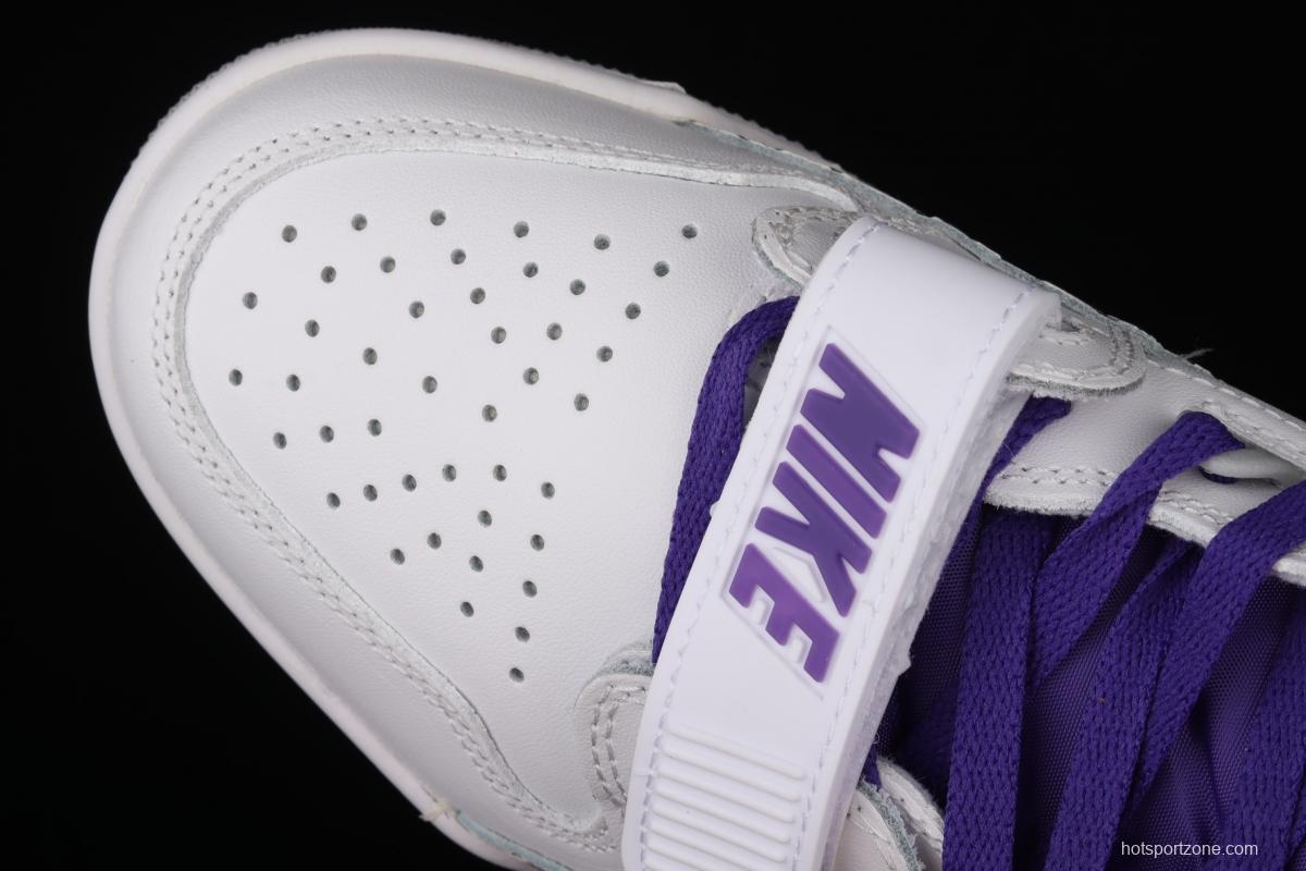 Jordan Legacy 312White and purple Velcro three-in-one board shoes AV3922-157,