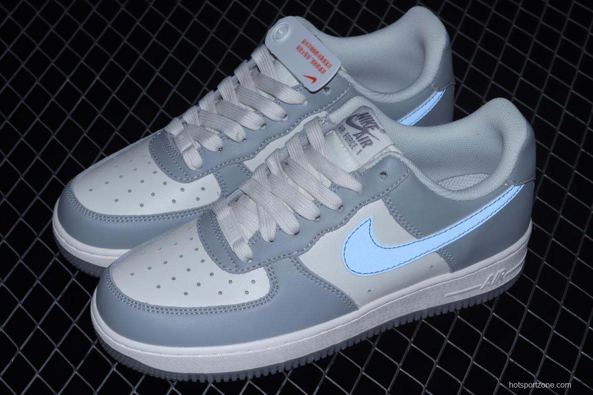 NIKE Air Force 1 Low white and gray color 3M reflective low-top casual board shoes DH2296-668