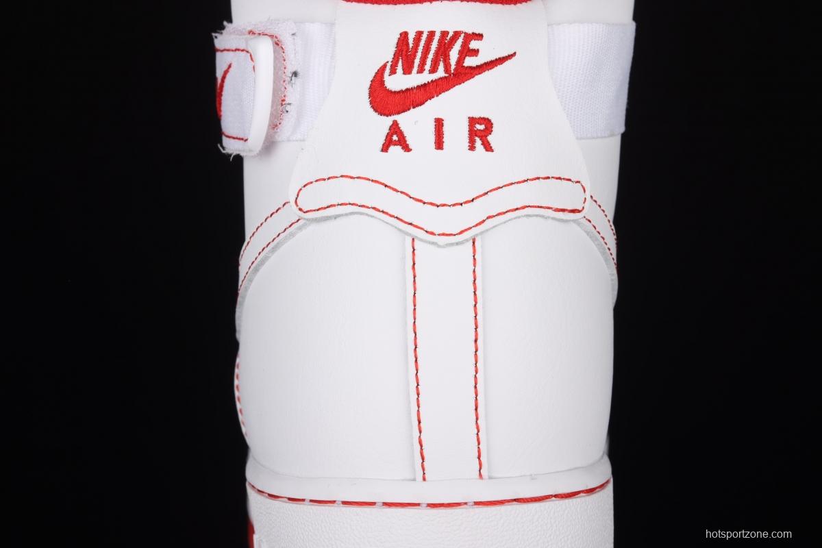 NIKE Air Force 1 High'07 white and red high top casual board shoes CV1753-100