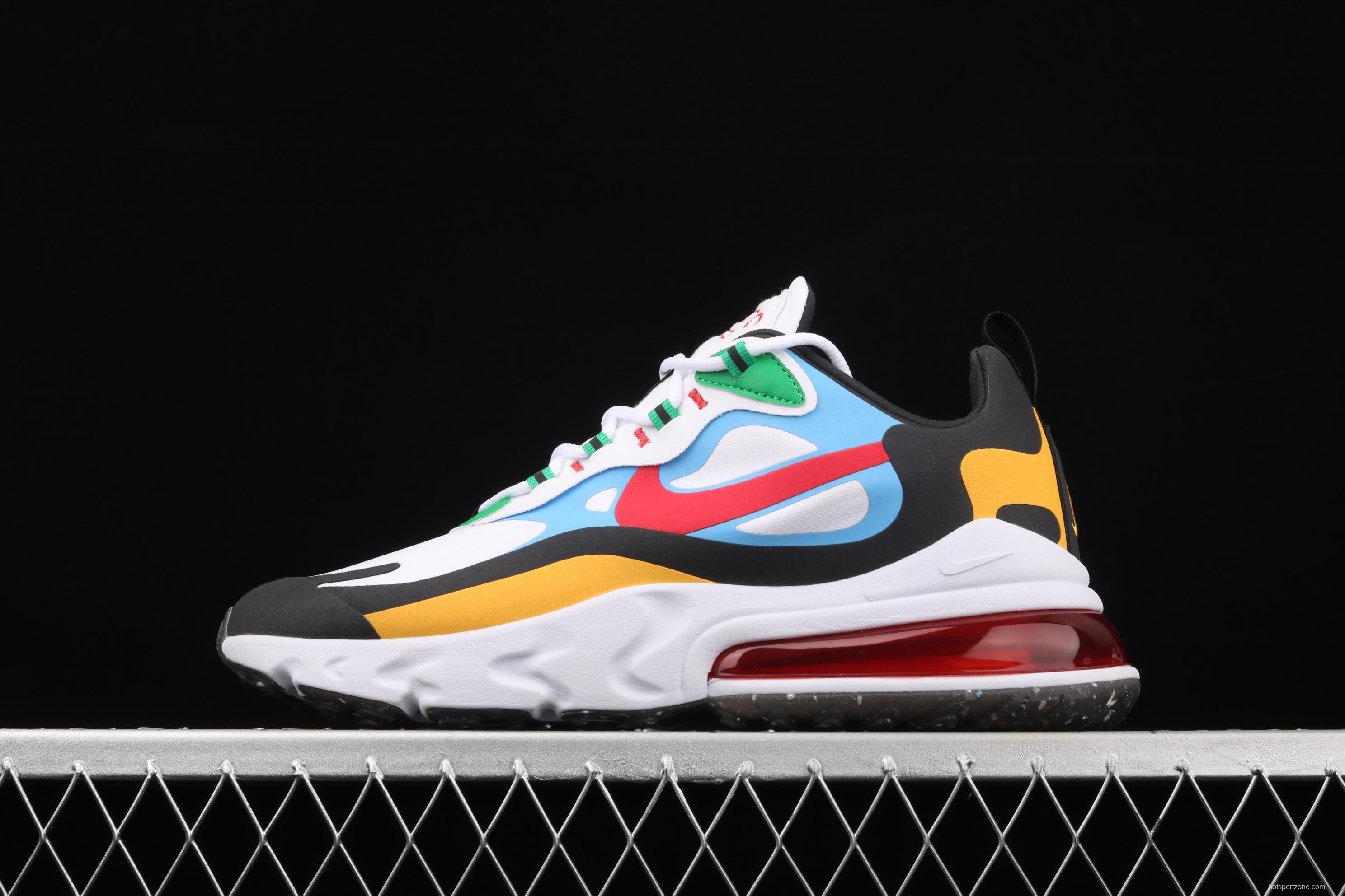 NIKE Air Max 270React new high-frequency mesh hollowing out function half-palm air cushion running shoes DA2610-161,