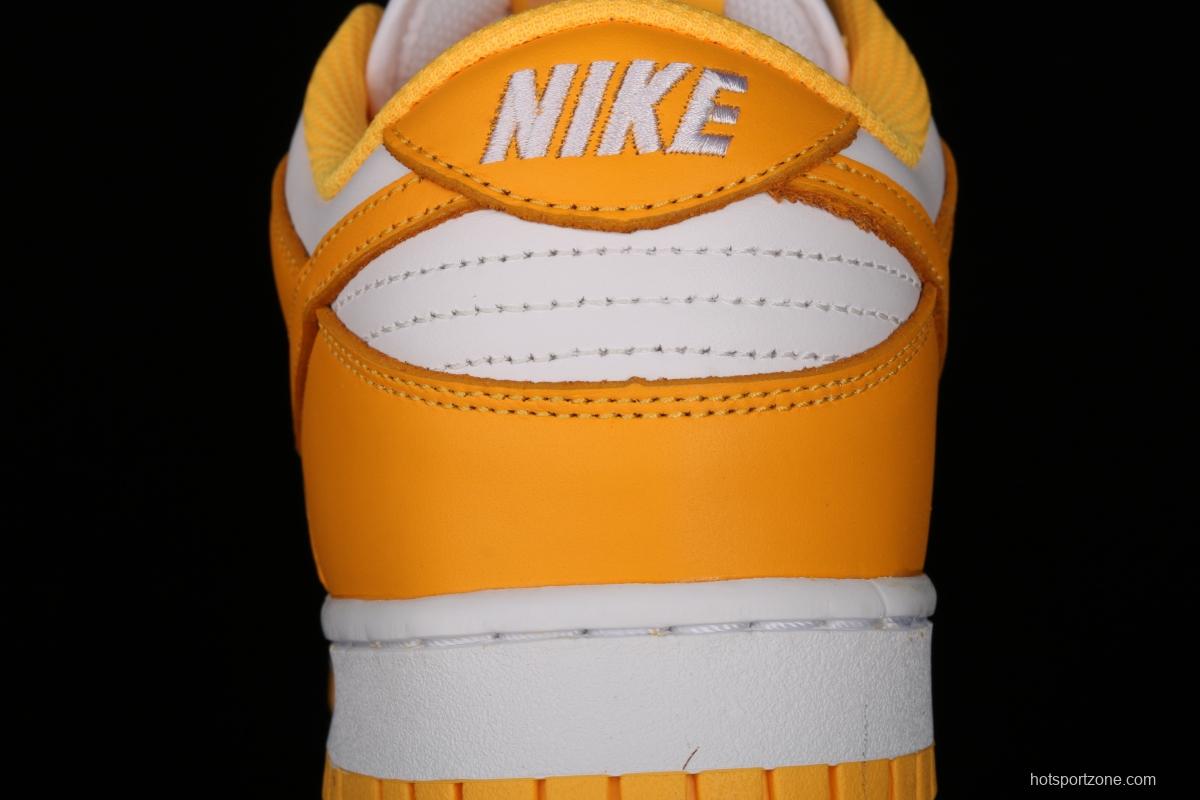 NIKE DUNK Low SB dunk series white and yellow color matching low-side leisure sports skateboard shoes DD1503-800