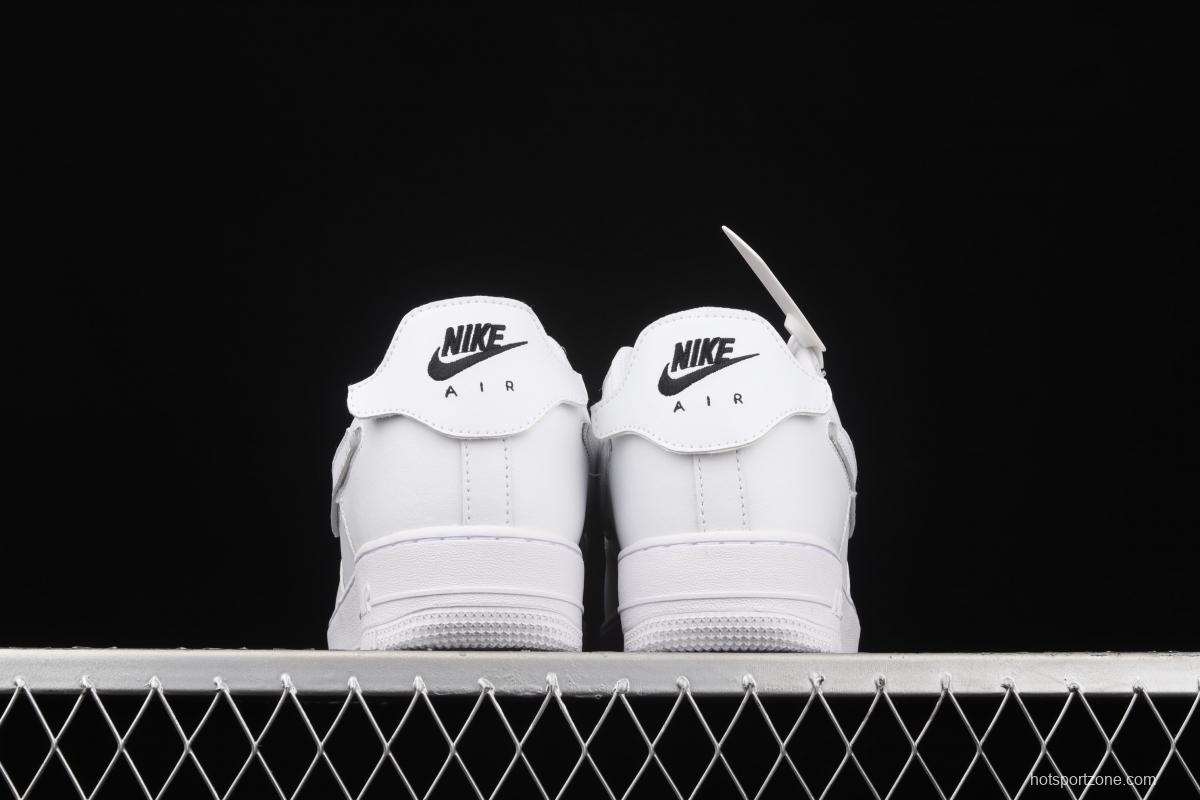 NIKE Air Force 1x 07 Low (GS) White removable Velcro low-top casual board shoes DB2812-100