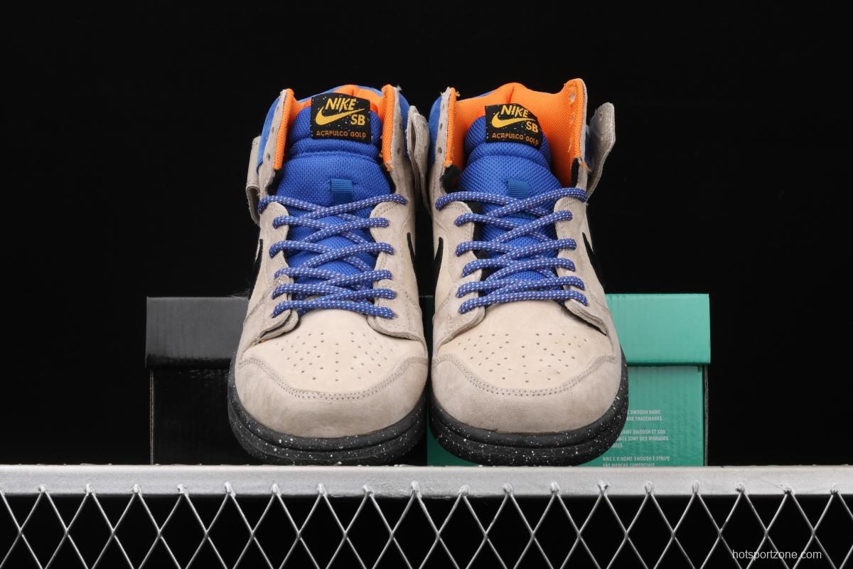 Acapulco Gold x NIKE DUNK SB High 2014 joint style reengraved high top skateboard shoes 313171-207,