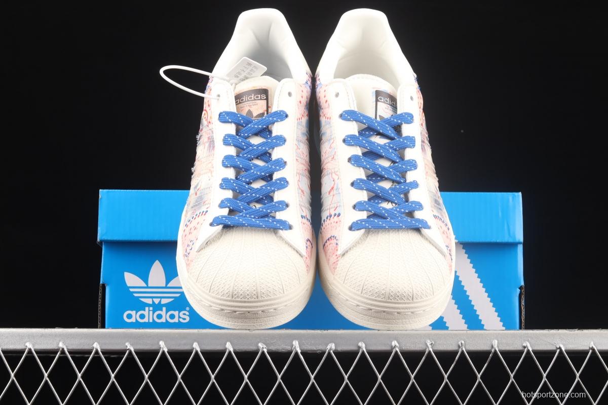 Adidas Superstar SST Stmos GX7791 joint style floating world painted shell head full-head casual board shoes