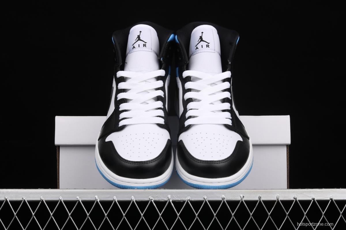 Air Jordan 1 Mid SE black, white and blue BQ6472-102