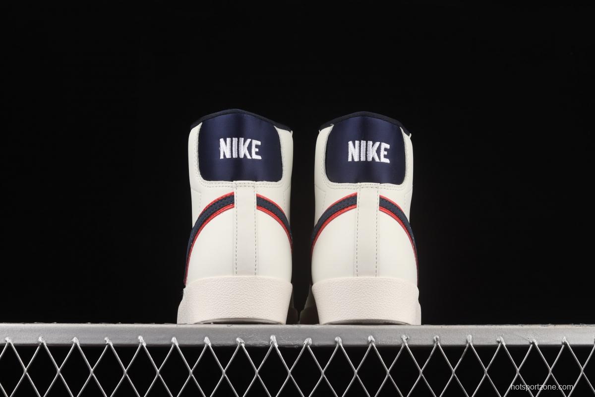 NIKE Blazer Mid '1977 Vintage Lucid Green Trail Blazers White Deep Blue Red High Top Leisure Board shoes CD9318-100