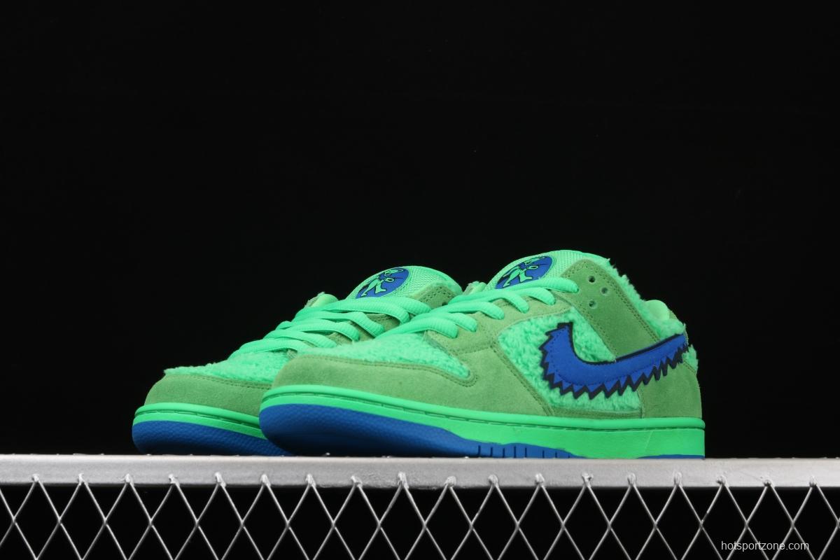 Grateful DeAdidas x NIKE SB DUNK Low Yellow Bear joint style green and blue bear sports skateboard shoes CJ5378-300