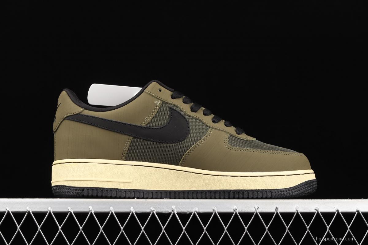 Undefeated x NIKE Air Force 1 Low SP Ballistic olive green sail leather splicing low-side leisure sports board shoes DH3064-300