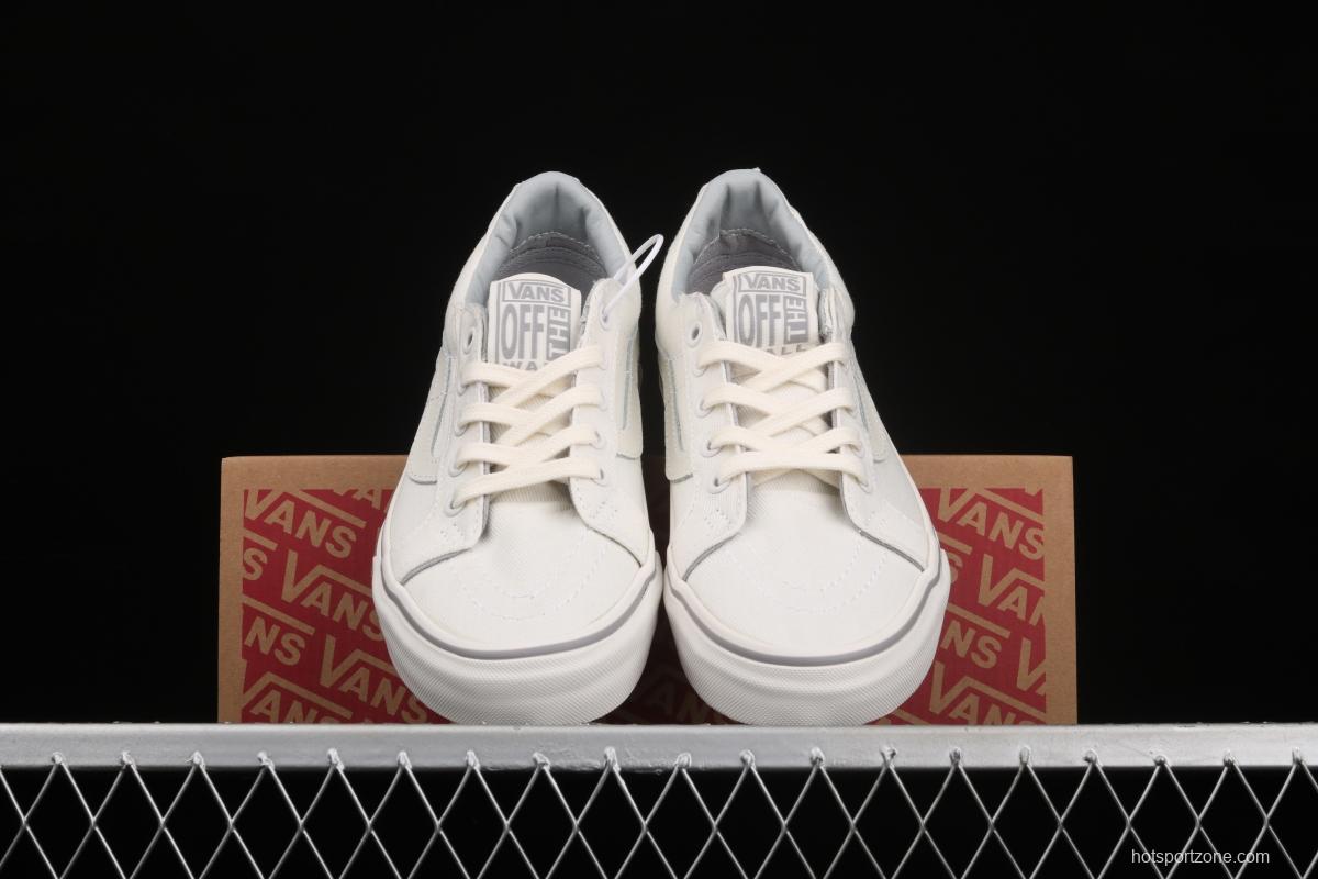 Vans Sk8-Low beige low-top embroidered coconut casual canvas shoes VN0A4UWI4WT