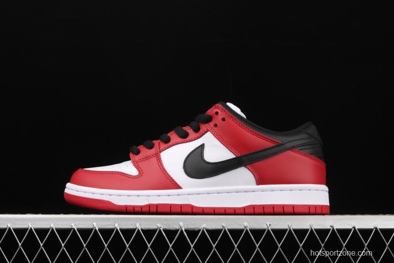 NIKE SB DUNK Low Pro Chicago Chicago Slam Dunk Series retro front floor low side leisure sports skateboard shoes BQ6817-600