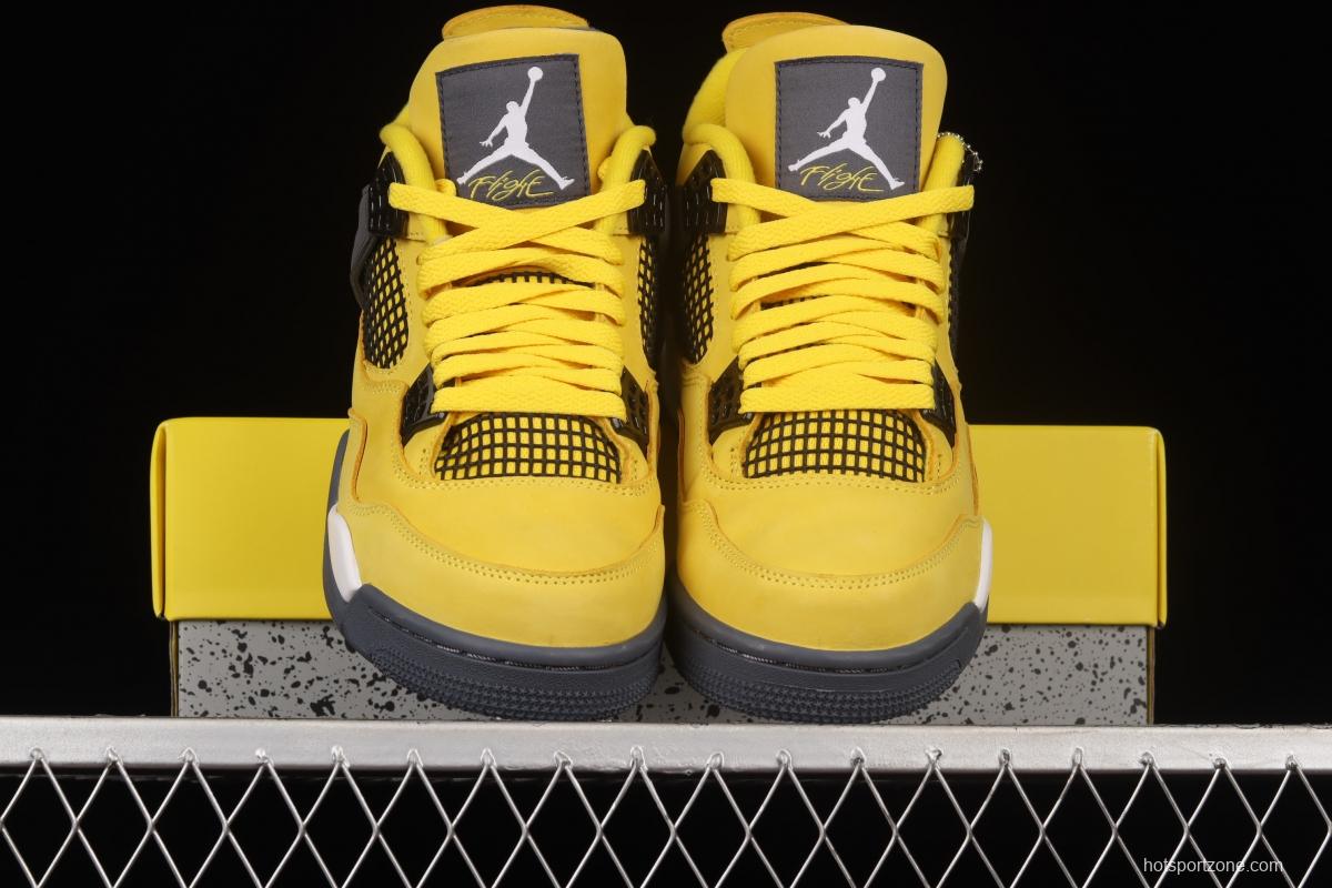 Air Jordan 4 Retro Lightning duplicates white and yellow electric letter CT8527-700