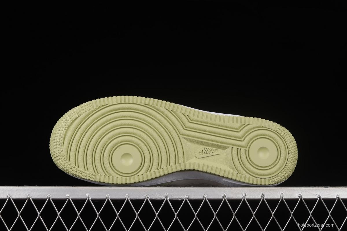 NIKE Air Force 1 Mid'07 light green gray color matching medium top casual board shoes AL6896-558