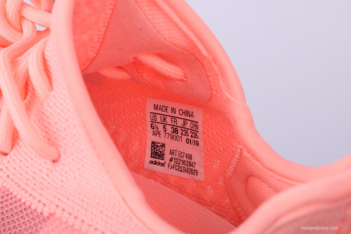 Adidas Yeezy 350 Boost V2 EG7498 Darth Coconut 350 second generation pink hollowed-out silk color matching
