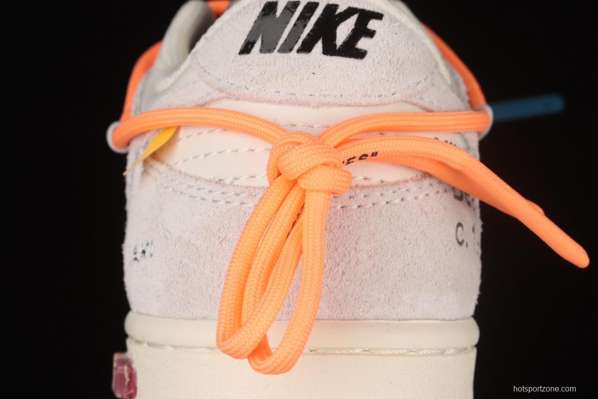 OFF-White x NIKE DUNK Low OW suede SB buckle rebound fashion casual board shoes DJ0950-119