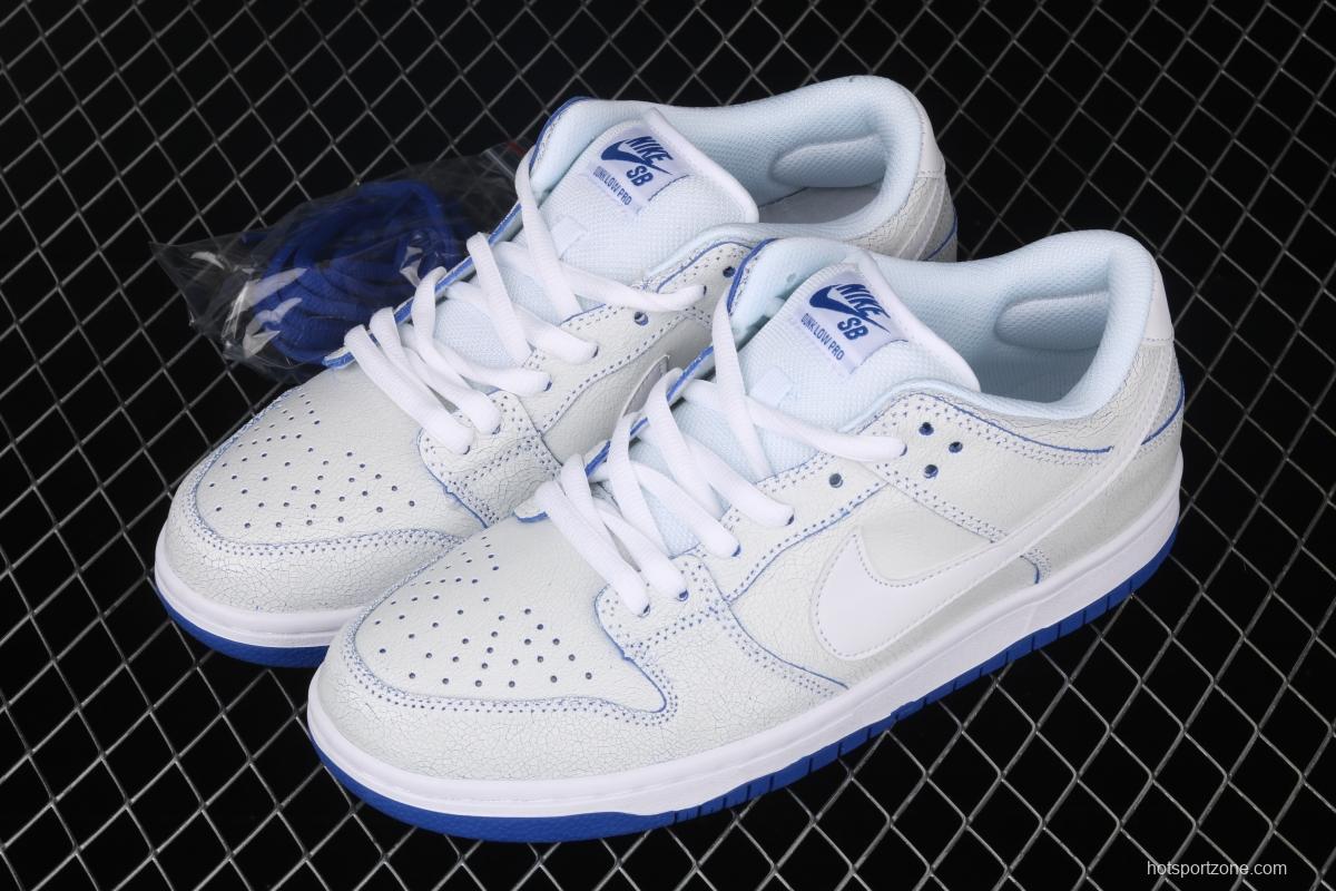 NIKE SB DUNK Low Pro Magnolia QQ crack ice blue blue porcelain sports skateboard shoes CJ6884-100