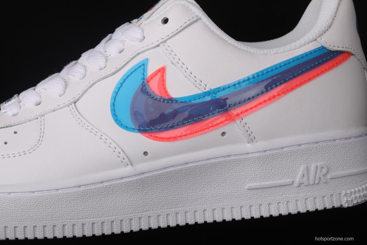 NIKE Air Force 1: 07 Hyun Color Air Force Joint style low-top Leisure Board shoes BV2551-100