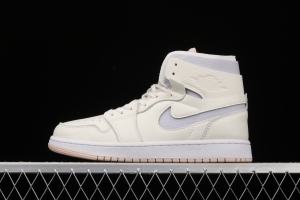 Air Jordan 1 Zoom Air CMFT Pearl White High Top Basketball shoes CT0979-107