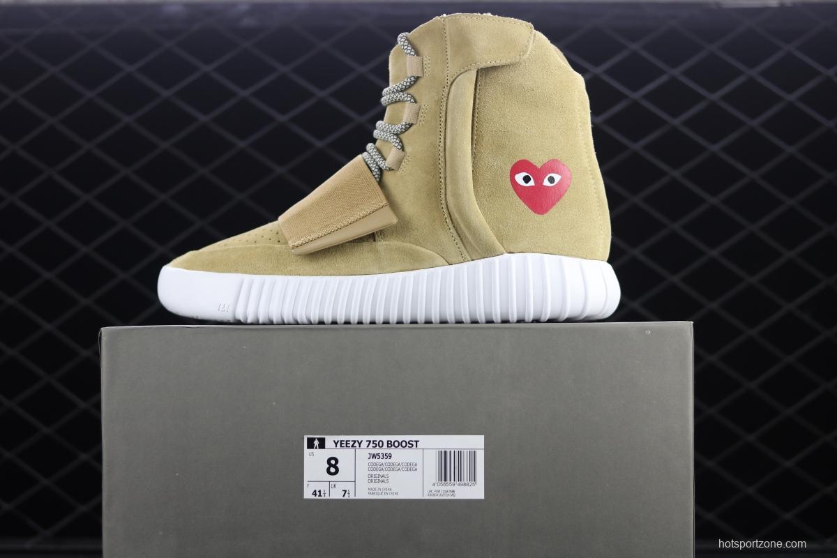 CDG PLAY x 750Yeezy Basf Boost JW5359 jointly customized pure original configuration BASF outsole, focusing on high-end goods in foreign markets.