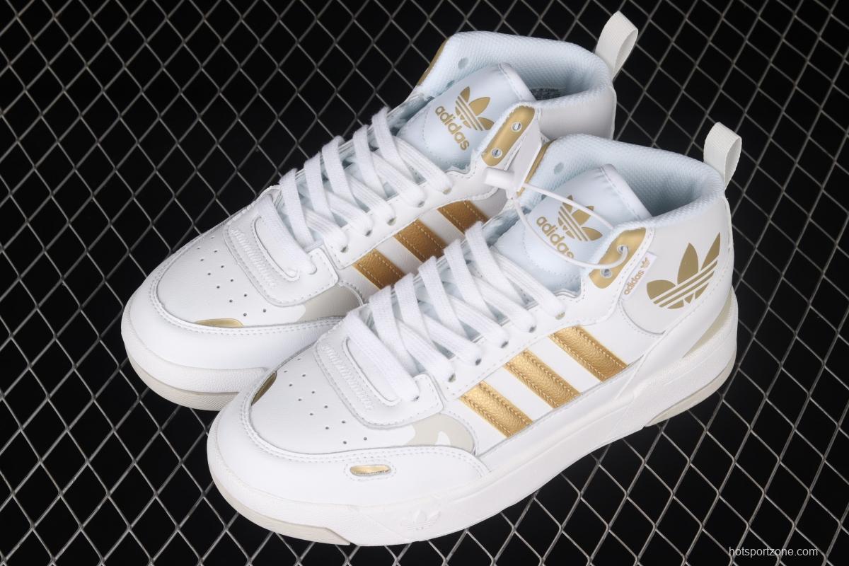 Adidas Post UP H00220 Darth clover middle top casual basketball shoes