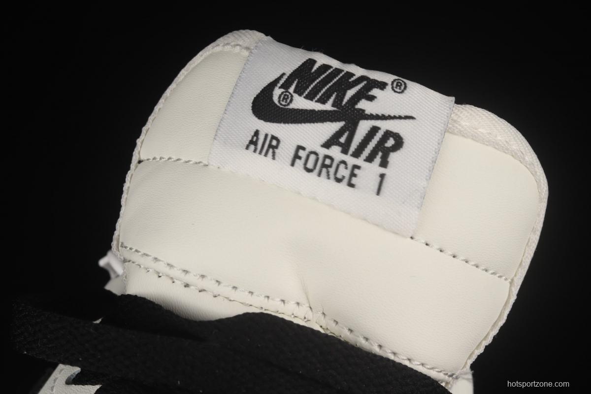 NIKE Air Force 1x07 Low rice white carbon gray black low-top casual board shoes DD3063-608