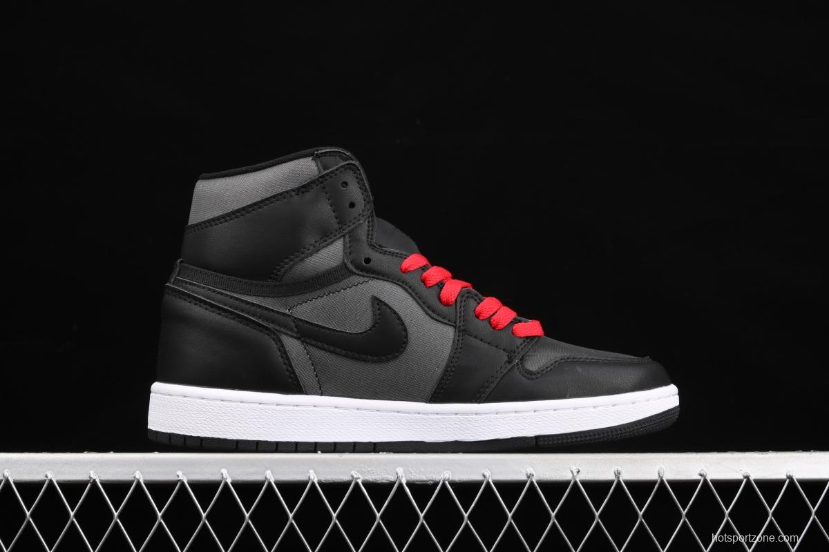 Air Jordan 1 Retro High OG black and red silk high top basketball shoes 555088-060