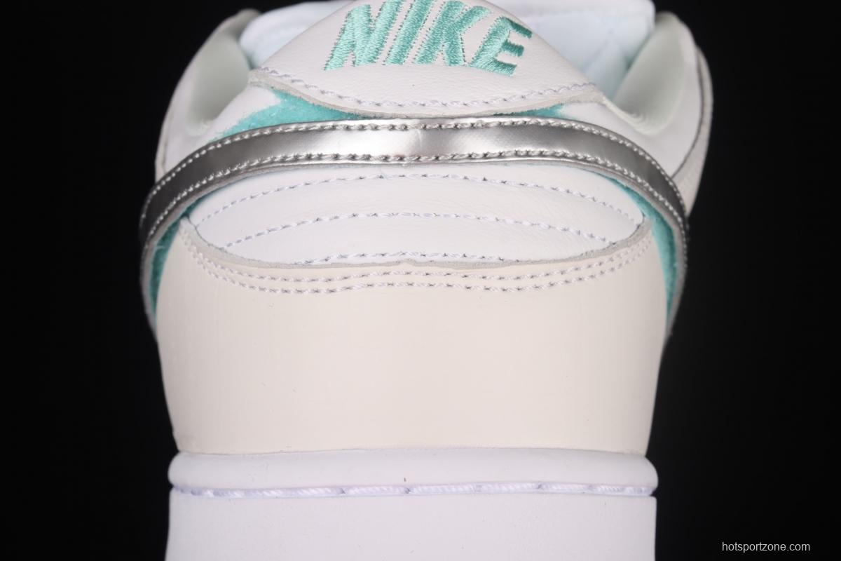 Diamond Supply Co x NIKE SB DUNK Low joint style white diamond SB rebound fashion casual board shoes BV1310-100